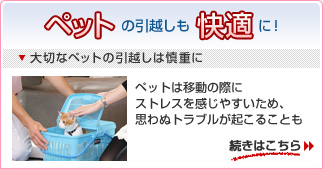 ペットの引越し：ついでにサービス